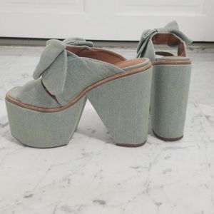 Jeffery Campbell Light Blue Platforms Size 7